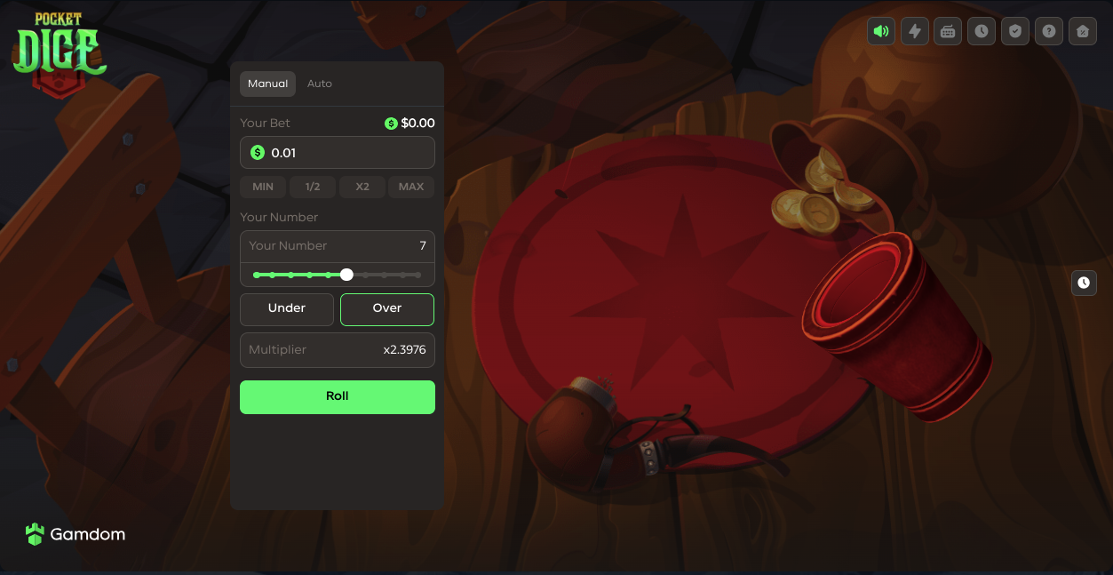 Gamdom Originals Pocket Dice